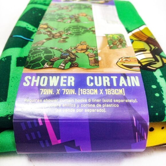 NWT Shower Curtain TMNT Teenage Mutant Ninja Turtles 72”x72” - Picture 2 of 7